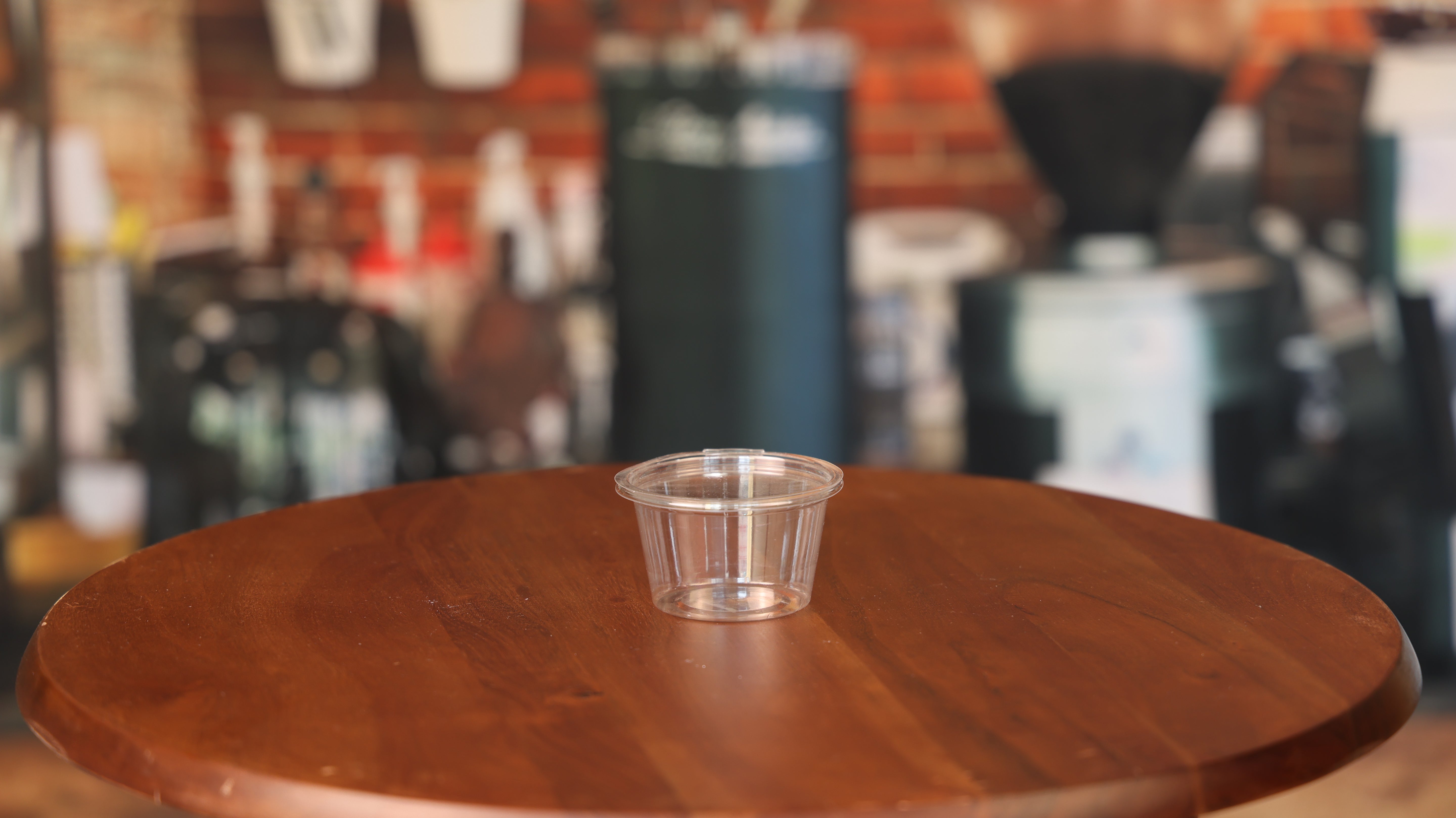 Plastic Portion Cup with Hinge Lid