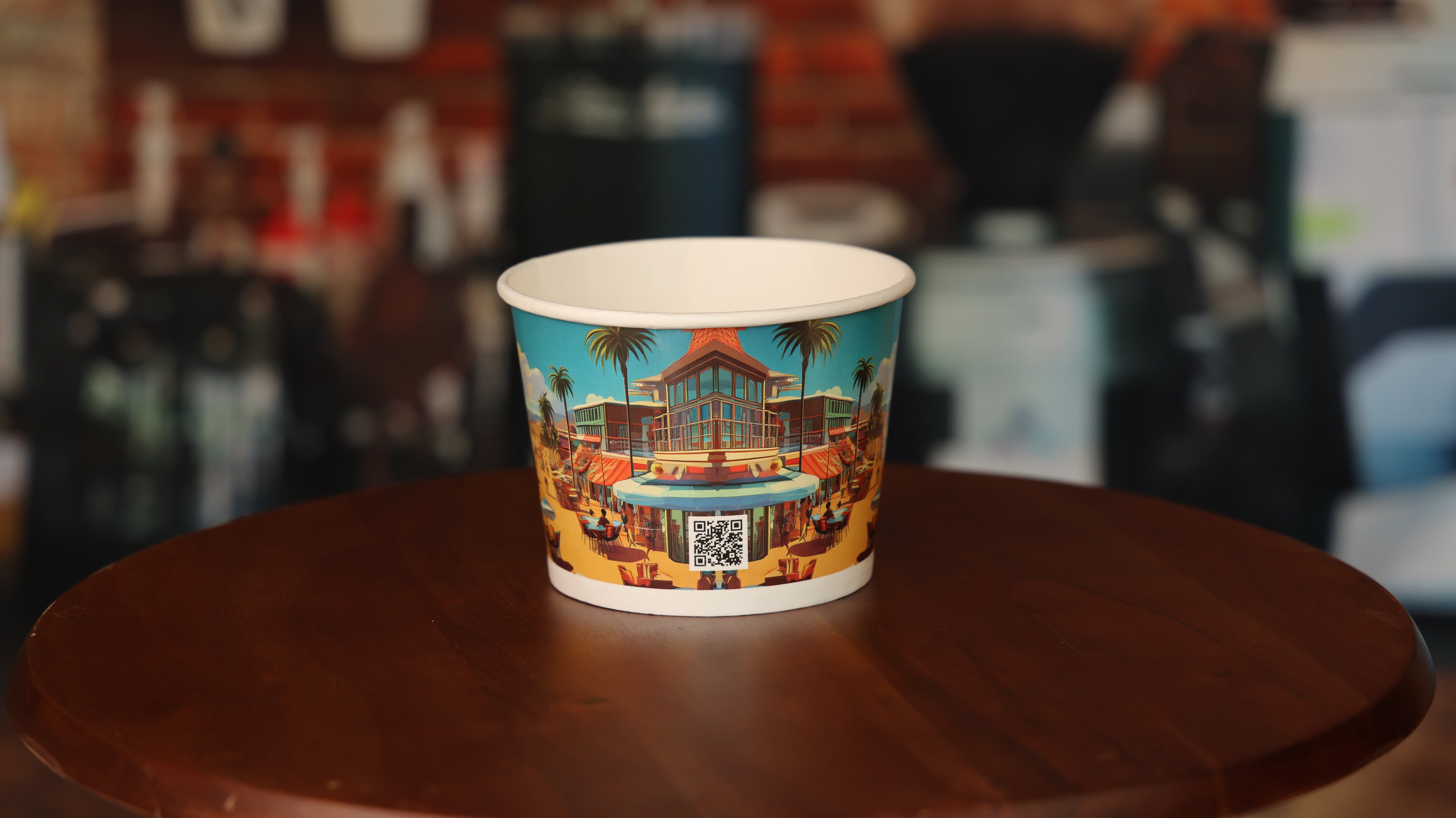 Custom Paper Food Container |  Round | Full Print