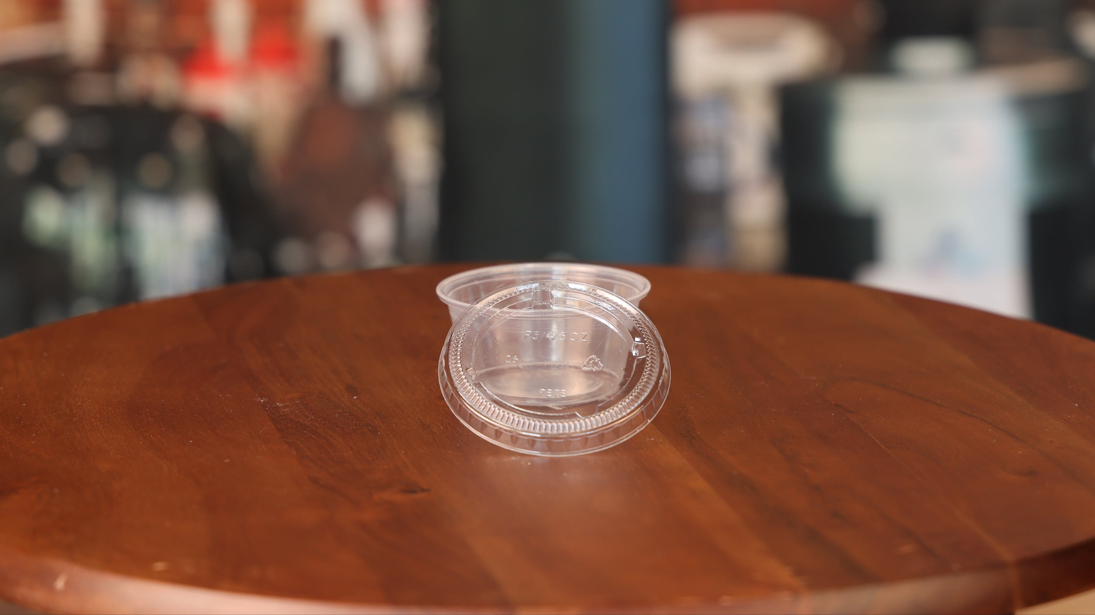 Lid for PET Plastic Portion Cup
